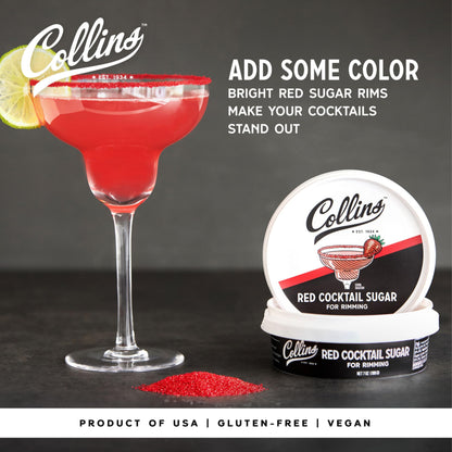 Collins Red Cocktail Sugar — 7 oz - image 2