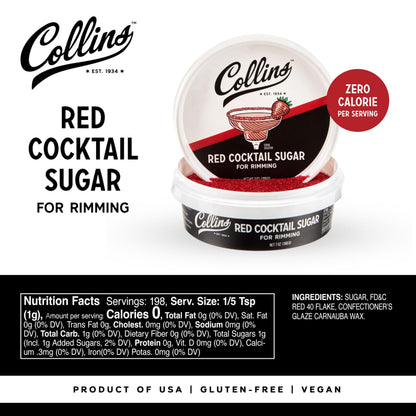 Collins Red Cocktail Sugar — 7 oz - image 4