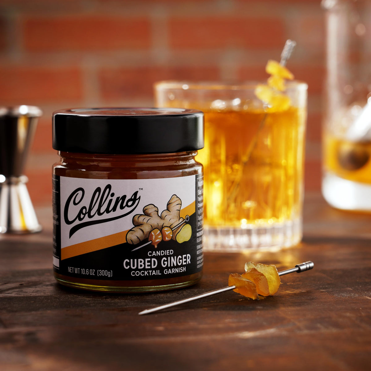 Collins Ginger Syrup with Cubed Ginger — 10.6 oz - image 7