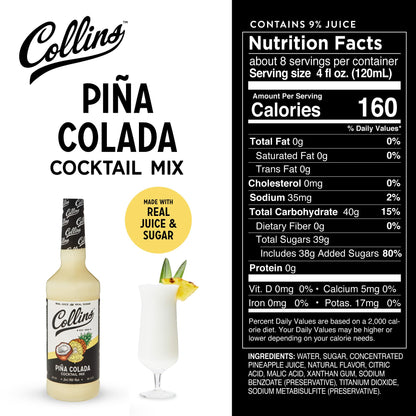 Collins Pina Colada Mix — 32 oz - image 4