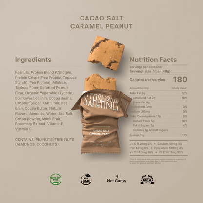 Stars + Honey Cacao Salt Caramel Peanut Collagen Protein Bars - image 2