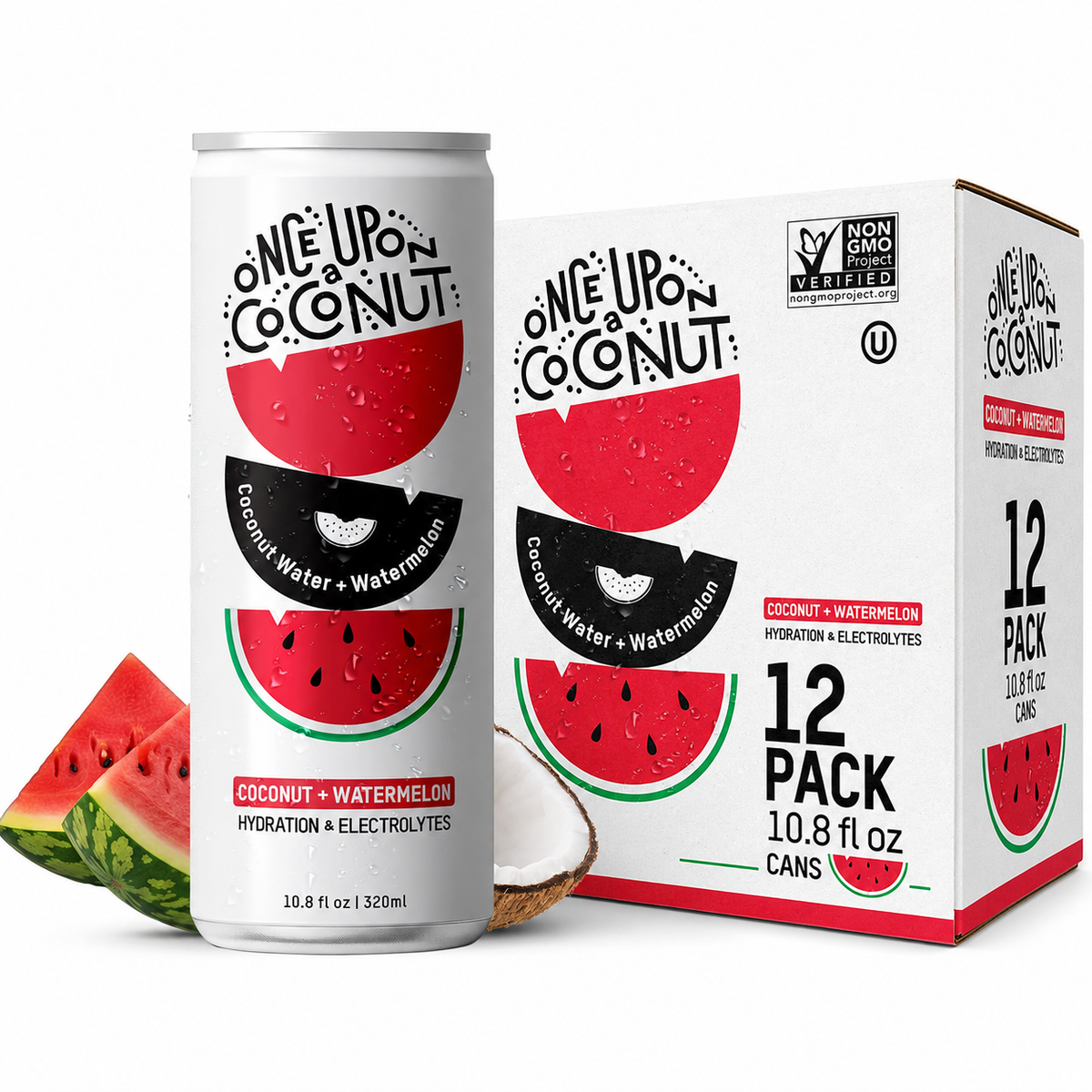 Coconut Water + Watermelon – Once Upon a Coconut – 12 Pack - image 1