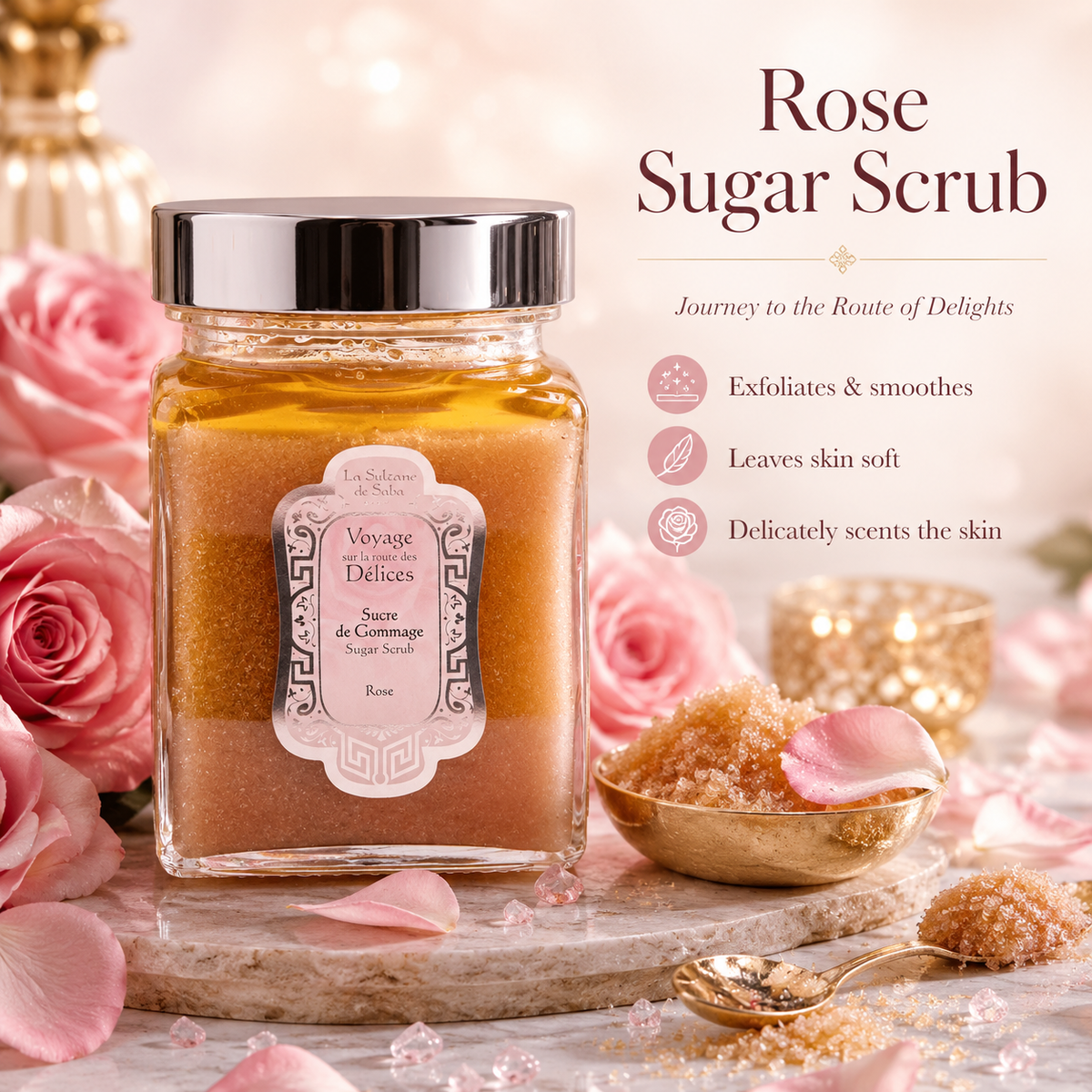 Sugar Scrub – Rose – Journey to the Route of Delights - image 3