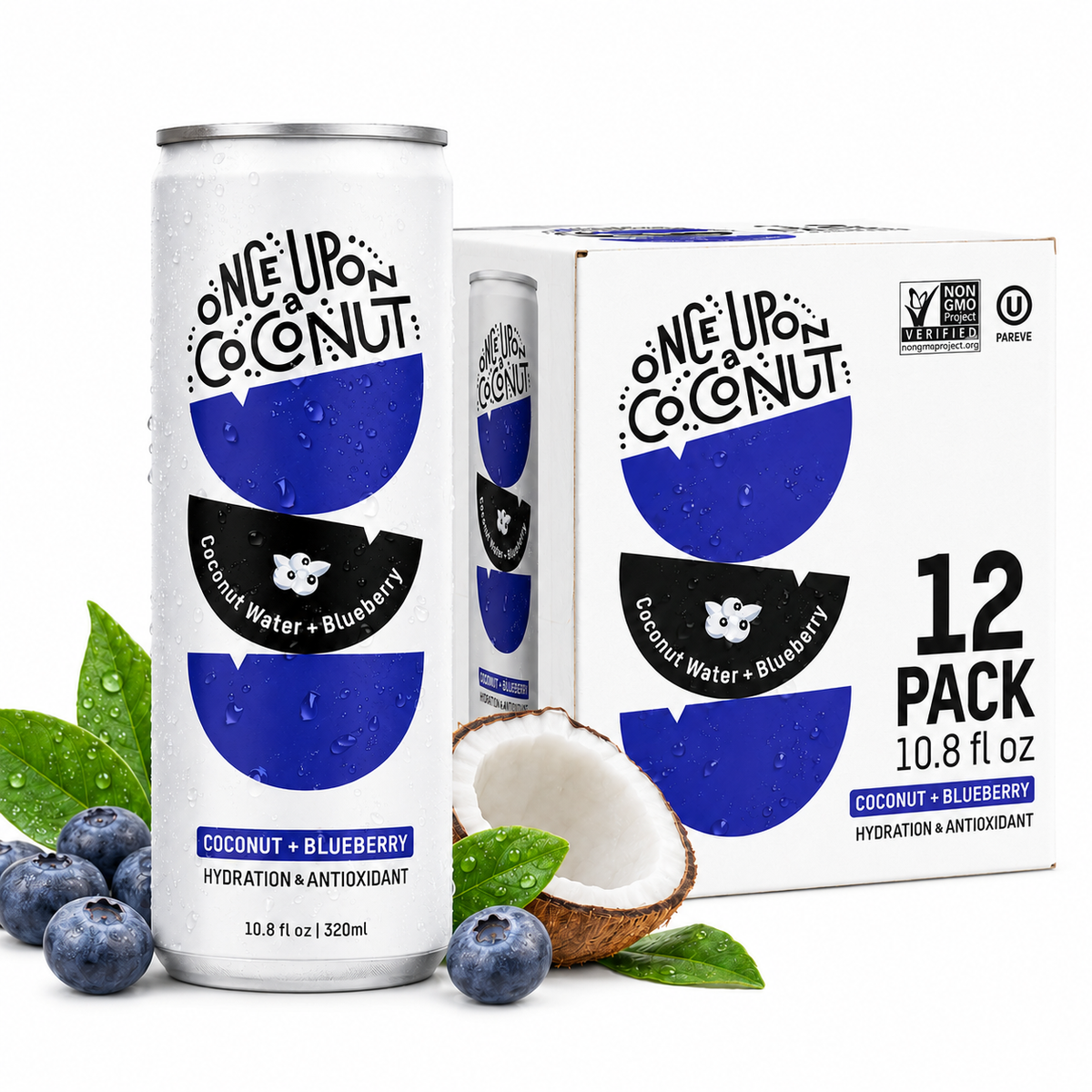 Once Upon a Coconut Coconut Water with Blueberry - 12 Pack