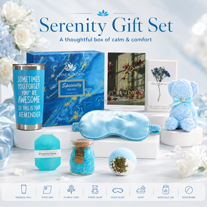 Serenity Ocean – Blue Spa Gift Box with Towel Bear - image 3
