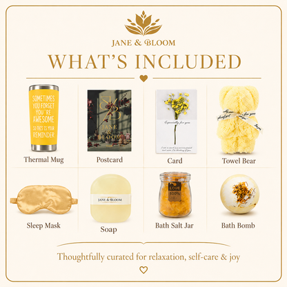Glow & Bloom  – Yellow Spa Gift Box with Towel Bear - image 3