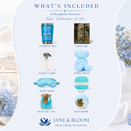 Serenity Ocean – Blue Spa Gift Box with Towel Bear