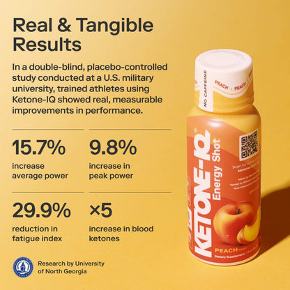 Ketone-IQ Caffeine-Free Shot, Peach - image 2