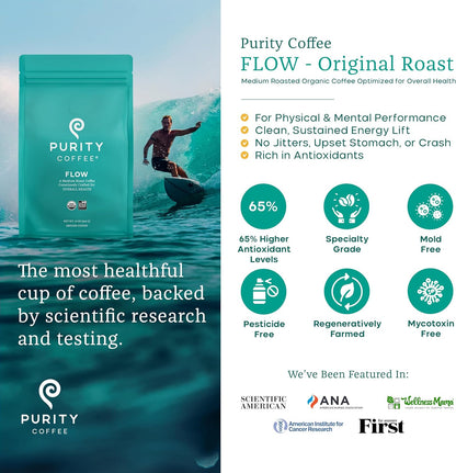 FLOW: Original Medium Roast – Whole Bean Coffee – 2268g - image 3
