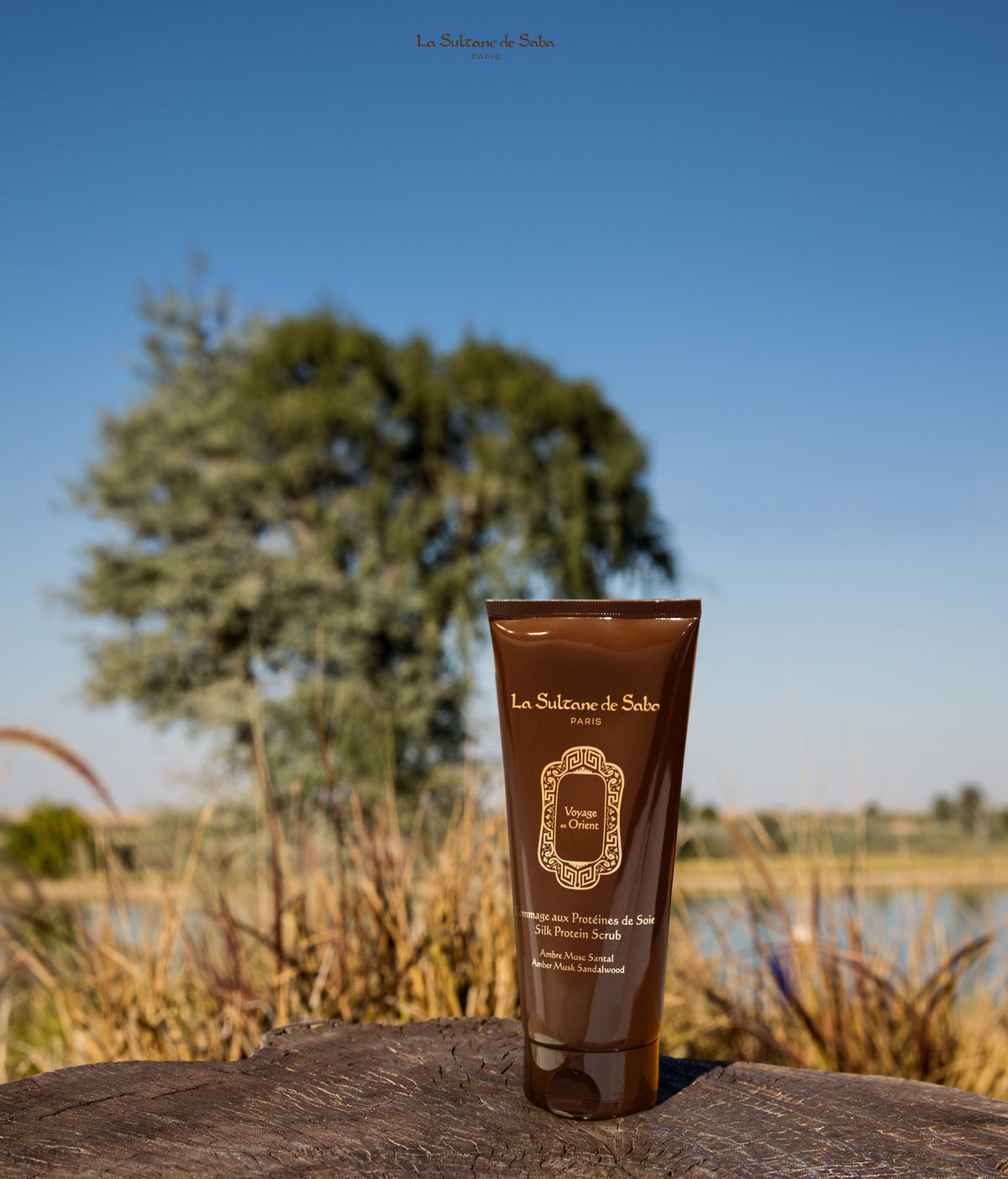 Silk Protein Scrub -  Amber, Musk & Sandalwood – Journey to the Orient - image 2