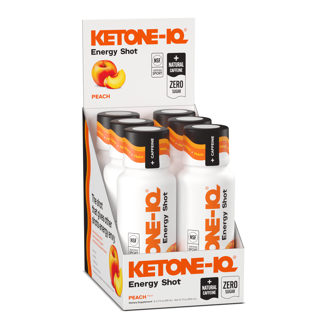 Ketone-IQ +Caffeine Shot, Peach - image 1