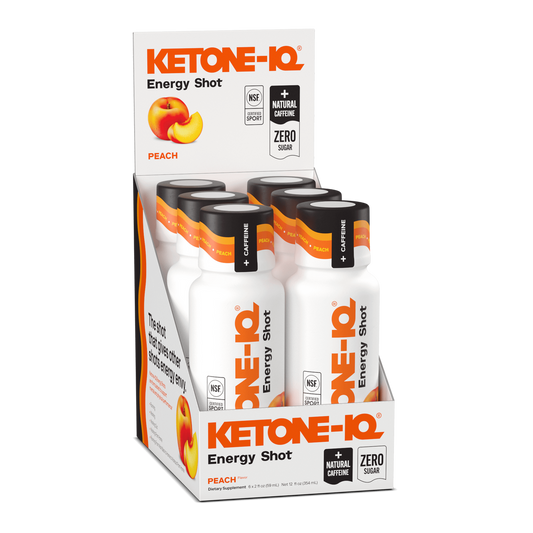 Ketone-IQ +Caffeine Shot, Peach - image 1