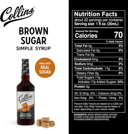 Collins Brown Sugar Simple Syrup — 32 oz - image 2