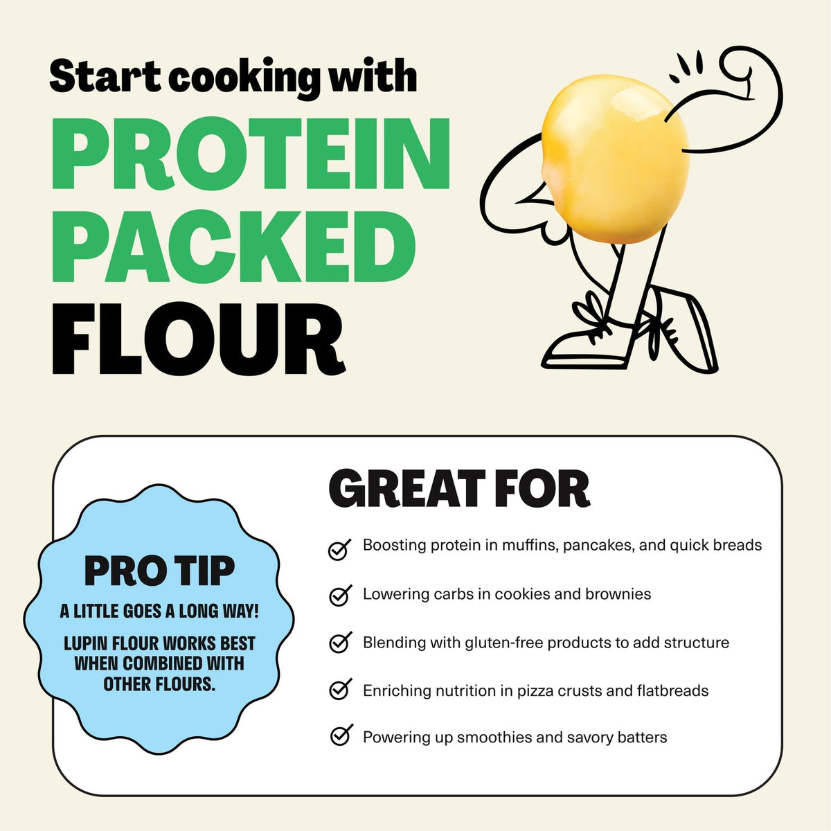 Kaizen – High Protein Low Carb Lupin Flour – 32 oz (907 g) - image 3