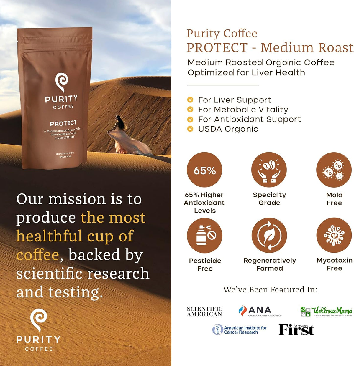 PROTECT: Light-Medium Roast – Whole Bean Coffee – 340g - image 2