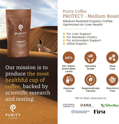 PROTECT: Light-Medium Roast – Whole Bean Coffee – 340g - image 2