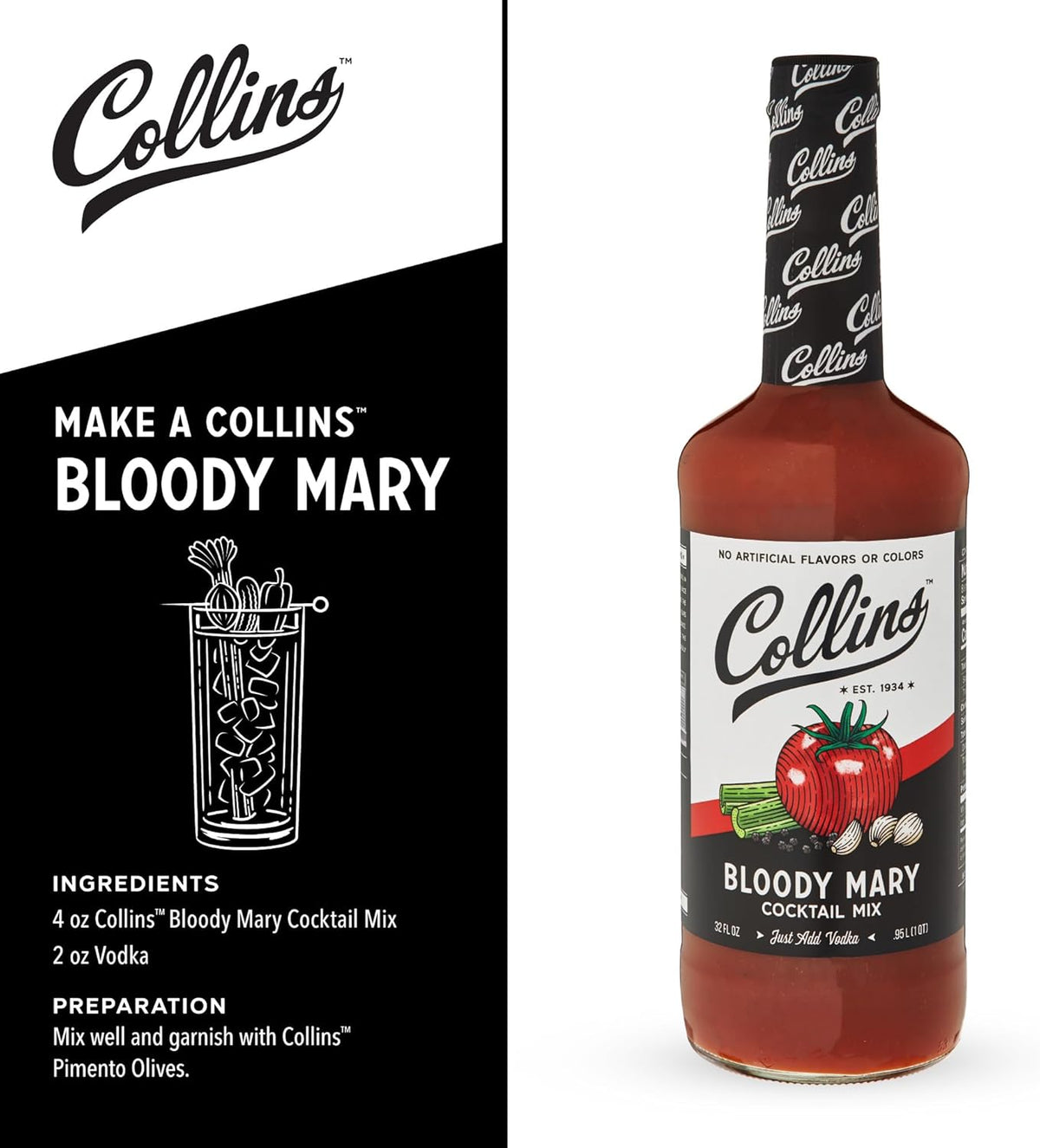 Collins Classic Bloody Mary Mix — 32 oz - image 3