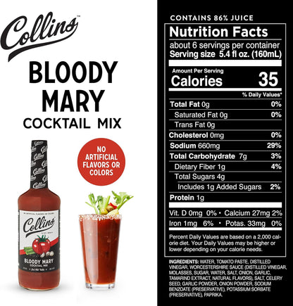 Collins Classic Bloody Mary Mix — 32 oz - image 4