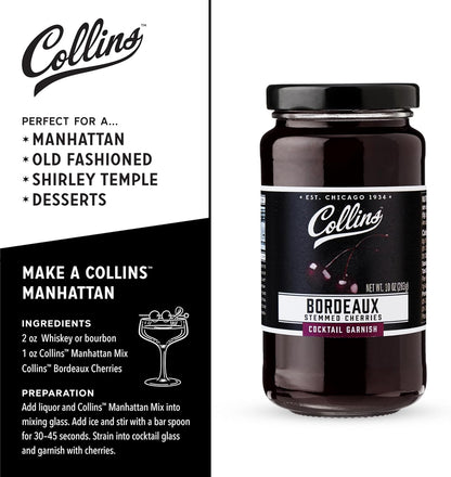 Collins Bordeaux Style Cocktail Cherries — 10 oz - image 3
