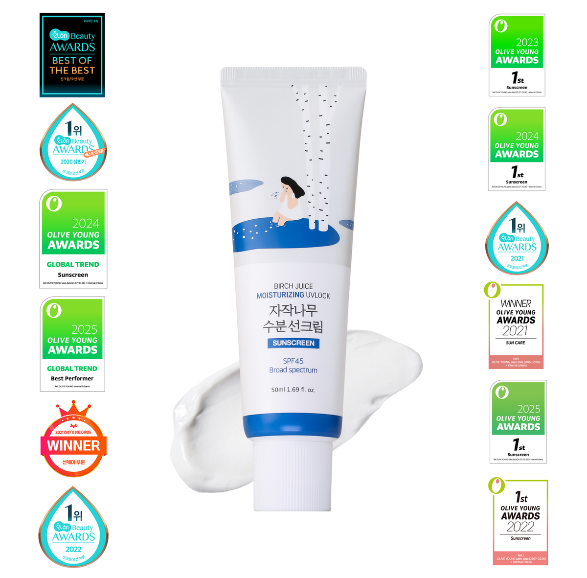 Round Lab – Birch Moisturizing Sunscreen UVLock SPF 45+ Broad Spectrum – 1.69 fl oz / 50 ml - image 7