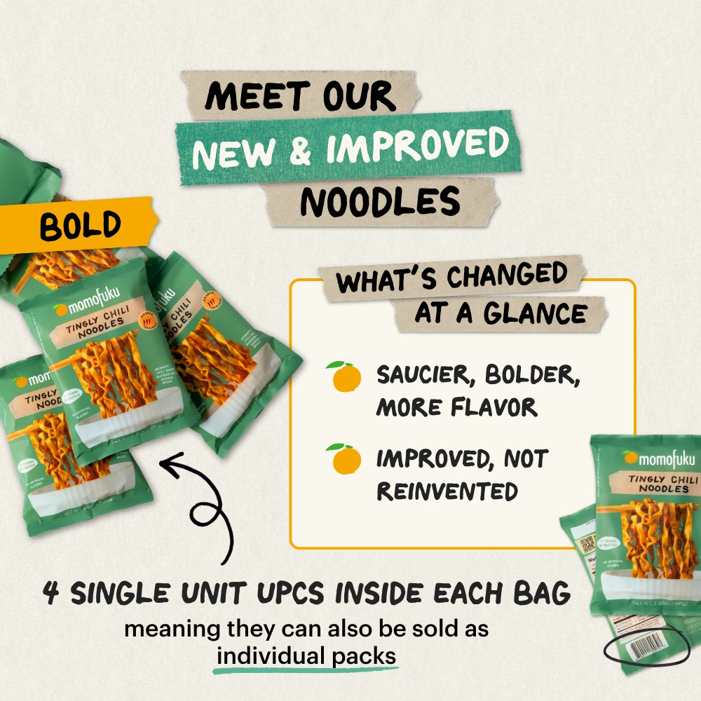 Momofuku Tingly Chili Air-Dried Noodles – 4-Pack (400 g) - image 2