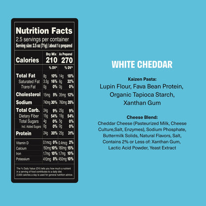 Kaizen – High Protein Low Carb White Cheddar Mac & Cheese – 6.4 oz - image 3