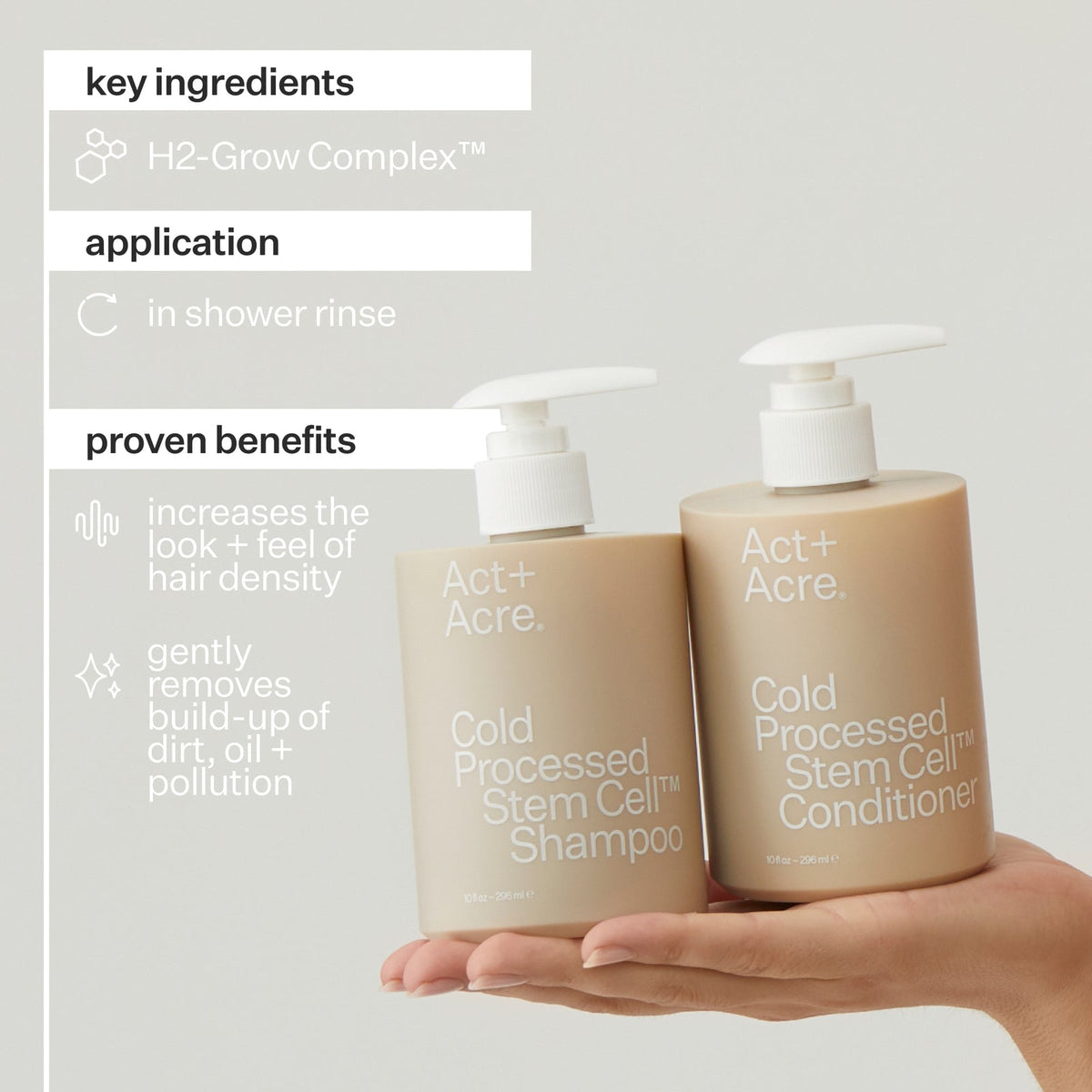 Act+Acre Cold Processed® Plant Based Stem Cell Shampoo™ – 10 oz - image 8