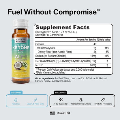 Tecton Ketones – GLP-1 Shot – Pina Colada Delight – 8 Pack - image 5