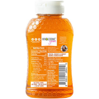 Wholesome Yum – Zero Sugar Honey Substitute – Cinnamon – 11 oz / 312 g