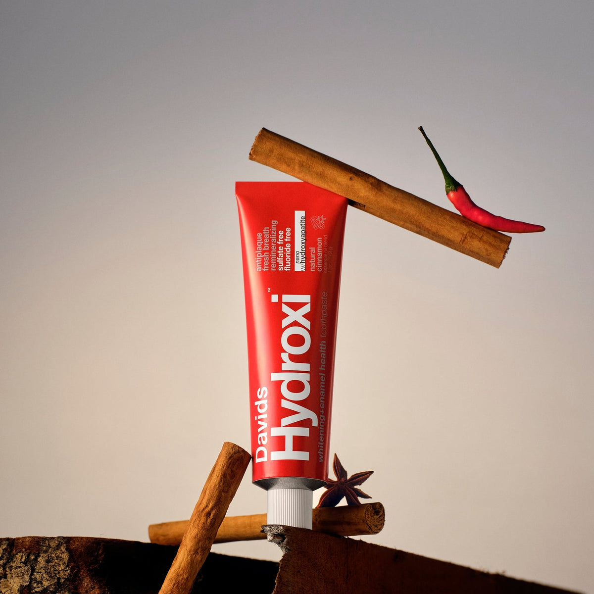 Davids Hydroxi™ Whitening+Enamel Health Nano Hydroxyapatite Premium Toothpaste / Cinnamon - image 3