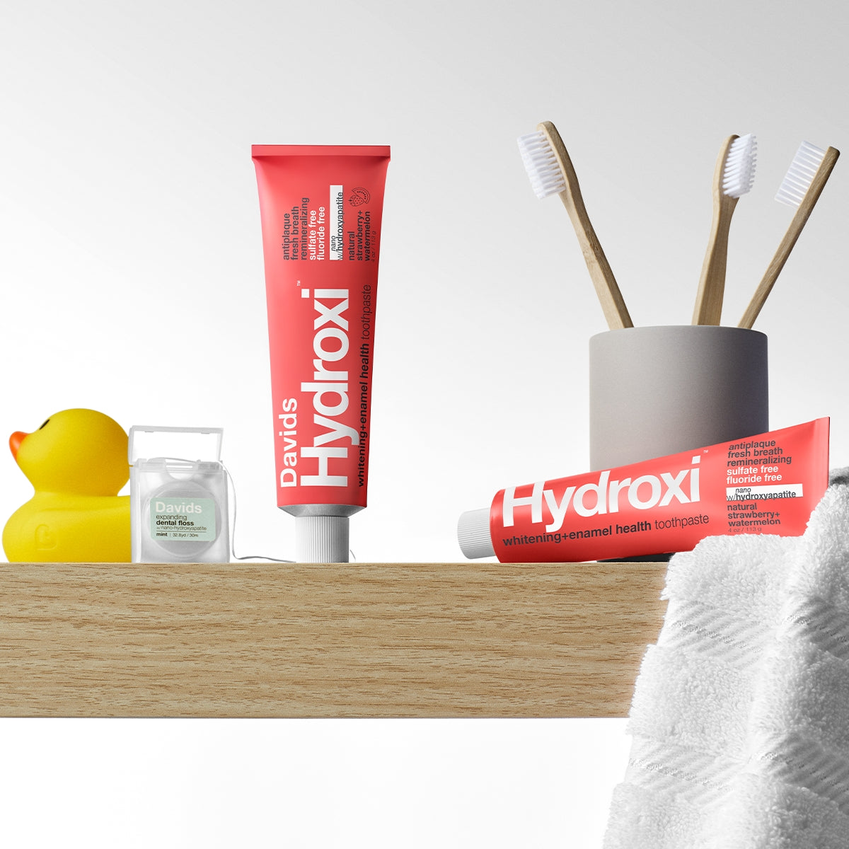 Davids Hydroxi™ Whitening + Enamel Health, Nano-Hydroxyapatite Toothpaste, Kids + Adults / Strawberry Watermelon - image 4