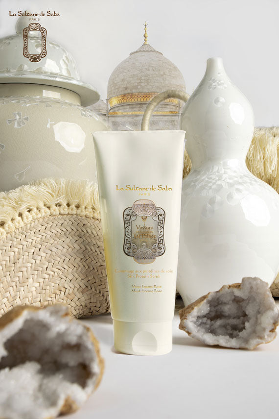 Silk Protein Scrub - Musk Incense Rose – Journey to the Taj Palace - image 2