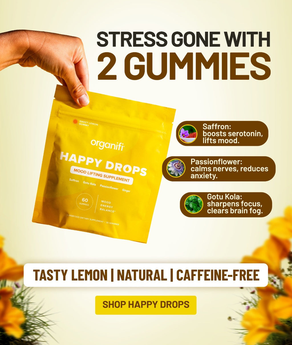 Organifi Happy Drops – Mood & Serotonin Support, Sweet Lemon – 60 Gummies - image 3