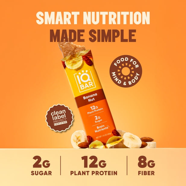 IQBAR Banana Nut — 12-bar box