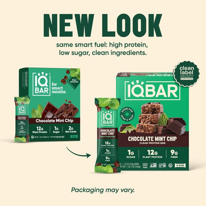 IQBAR Chocolate Mint Chip — 12-bar box