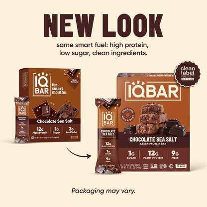 IQBAR Chocolate Sea Salt — 12-bar box