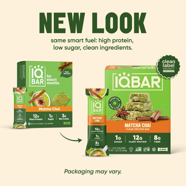 IQBAR Matcha Chai — 12-bar box