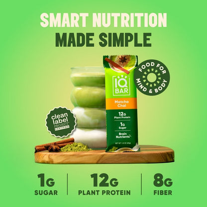 IQBAR Matcha Chai — 12-bar box
