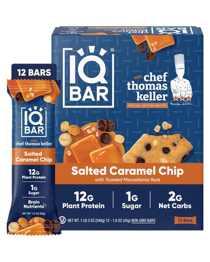 IQBAR Salted Caramel Chip — 12-bar box
