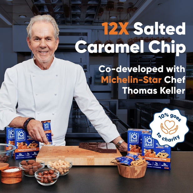 IQBAR Salted Caramel Chip — 12-bar box