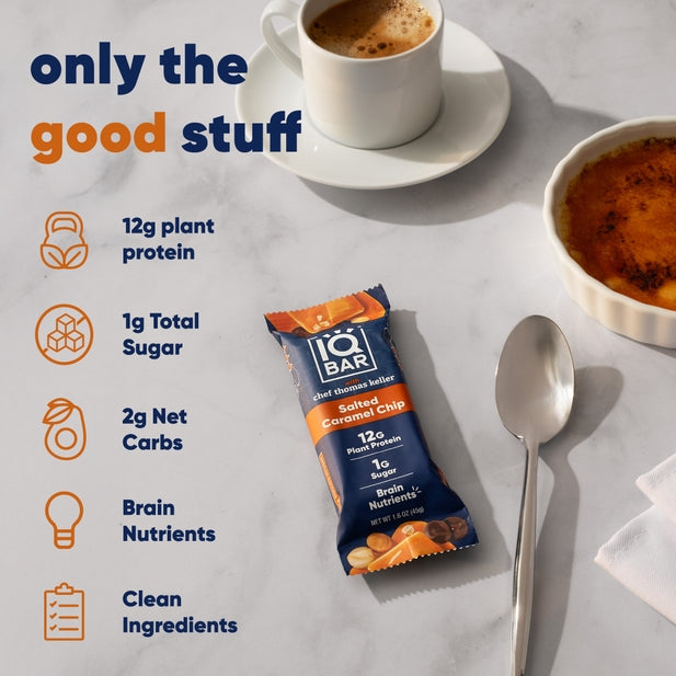 IQBAR Salted Caramel Chip — 12-bar box