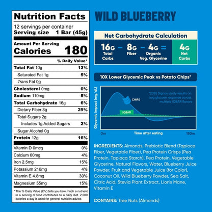 IQBAR Wild Blueberry — 12-bar box