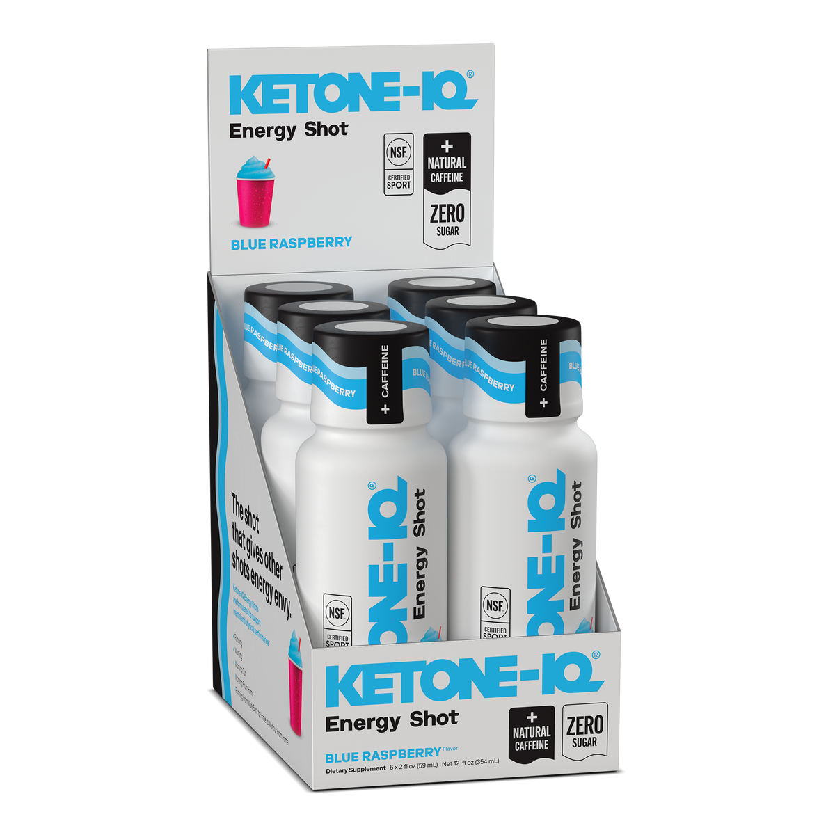Ketone-IQ +Caffeine Shot, Blue Raspberry - image 1