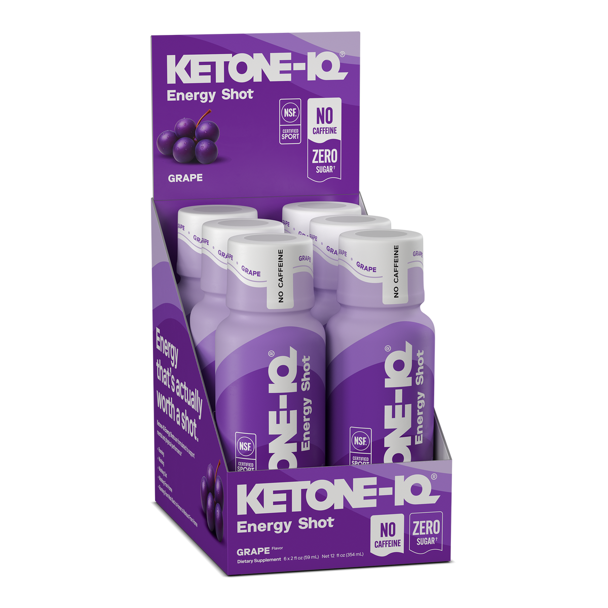 Ketone-IQ Caffeine-Free Shot, Grape - image 1