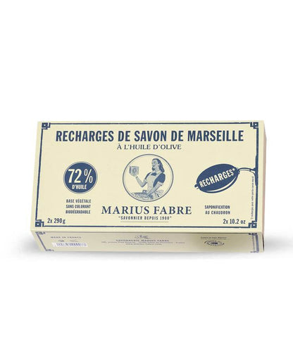 Marius Fabre wall-mounted Marseille soap refills – box of 2 × 290 g