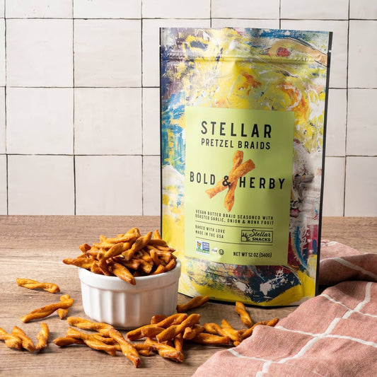 Stellar Snacks Pretzel Braids – Bold & Herby – 12 oz (340 g)