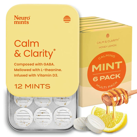 Neuro Calm & Clarity Mints – Honey Lemon – 12 Mints Each