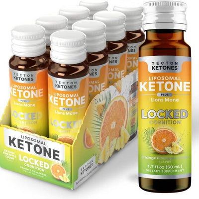 Tecton Ketones – Cognition Shot – Orange Pineapple Crush – 8 Pack