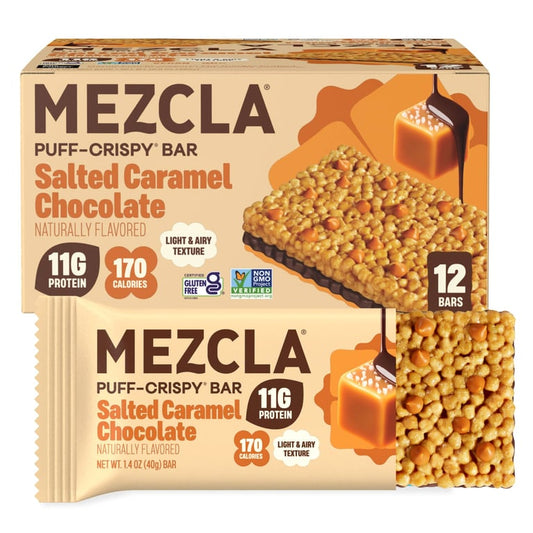 Mezcla Salted Caramel Chocolate Protein Bar – 12 Bar Pack
