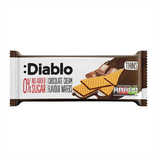 Diablo No Added Sugar Chocolate Cream Wafer Thins – 150 g